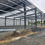 Construction of new Allentown store, steel frame.