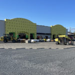 New store Allentown location entrances and patio construction.